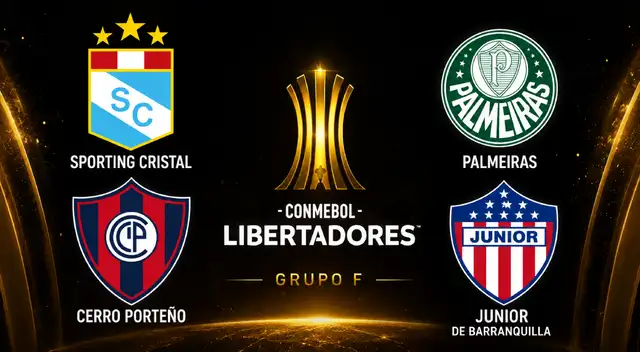 Tabla de posiciones del grupo F de la Copa Libertadores. Foto: composición Líbero