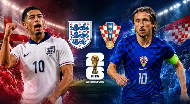 Alineaciones Inglaterra vs Croacia por Mundial 2026. Foto: composición Líbero