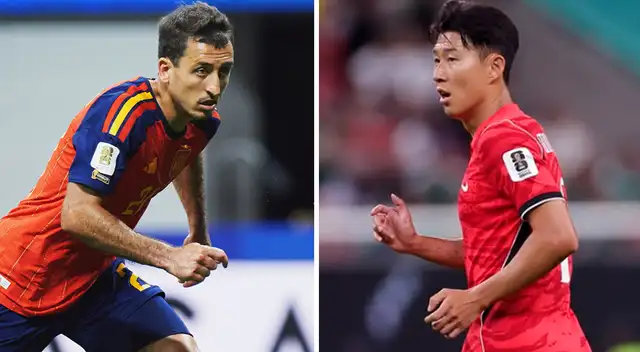 España utiliza el parches dorado, mientras que Corea del Sur el negro con blanco España utiliza el parches dorado, mientras que Corea del Sur el negro con blanco