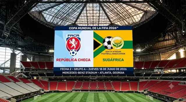 República Checa y Sudáfrica juegan este jueves por el grupo A del Mundial 2026. República Checa y Sudáfrica juegan este jueves por el grupo A del Mundial 2026.