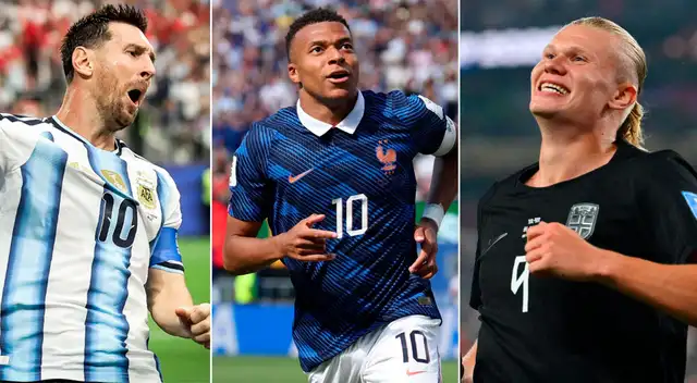 Lionel Messi, Kylian Mbappé y Erling Haaland son los principales goleadores del Mundial 2026. Lionel Messi, Kylian Mbappé y Erling Haaland son los principales goleadores del Mundial 2026.
