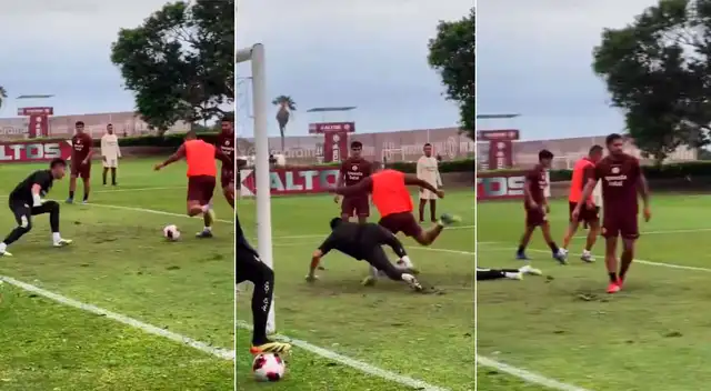 Gianluca Lapadula anotó en la práctica de Universitario