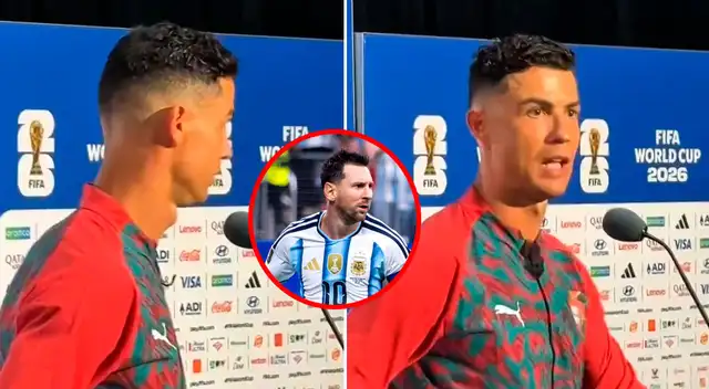 Cristiano Ronaldo evitó responder una pregunta sobre Lionel Messi.