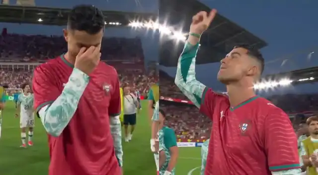 Cristiano Ronaldo y su homenaje a Diogo Jota tras clasificar a los octavos de final del Mundial 2026 Cristiano Ronaldo y su homenaje a Diogo Jota tras clasificar a los octavos de final del Mundial 2026