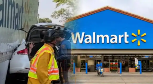Walmart: rescatan a dos personas afectadas tras incidente con camión de la empresa. Walmart: rescatan a dos personas afectadas tras incidente con camión de la empresa.