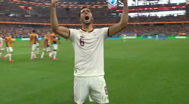 Gol de Mikel Merino para el 1-0 de España a Portugal. Gol de Mikel Merino para el 1-0 de España a Portugal.