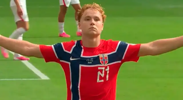 Schjelderup anotó golazo para el 1-0 de Noruega ante Inglaterra Schjelderup anotó golazo para el 1-0 de Noruega ante Inglaterra