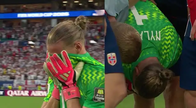 Nyland rompió en llanto tras la eliminación de Noruega. Nyland rompió en llanto tras la eliminación de Noruega.
