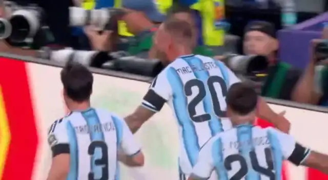 Alexis Mac Allister anotó el 1-0 de Argentina sobre Suiza.
