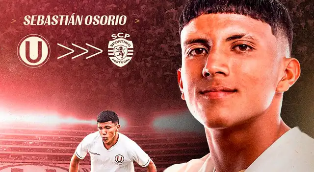 Sebastián Osorio Martínez fue transferido al Sporting Lisboa de Portugal.