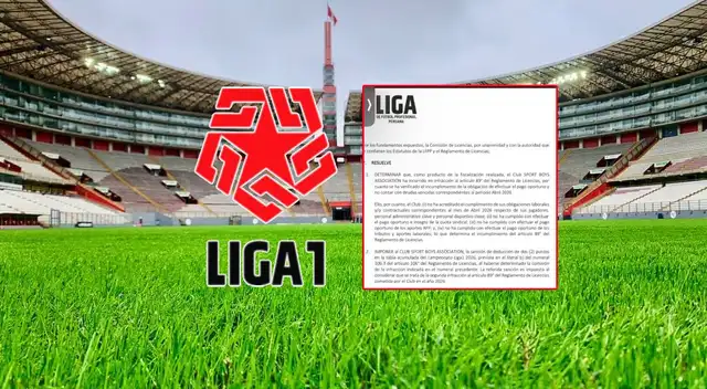 Campeón de la Liga 1 sufre pérdida de puntos en la tabla acumulada.