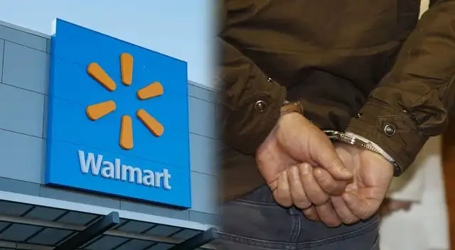 Agentes detienen a un hombre buscado tras una persecución dentro de un Walmart. Agentes detienen a un hombre buscado tras una persecución dentro de un Walmart.