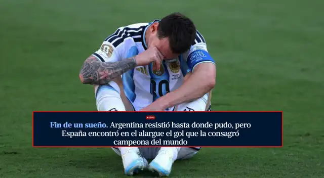 La desoladora reacción de la prensa argentina tras perder la final del Mundial 2026. Foto: composición Líbero/La Nación La desoladora reacción de la prensa argentina tras perder la final del Mundial 2026. Foto: composición Líbero/La Nación