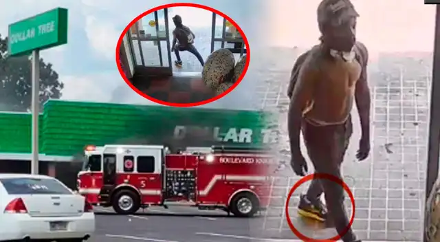Ofrecen recompensa para hallar a sujeto involucrado en incendio que ocasionó daños millonarios en Dollar Tree.