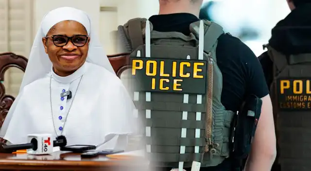 EE. UU.: monja rompe su silencio tras su detención por parte del ICE mientras iba a misa. EE. UU.: monja rompe su silencio tras su detención por parte del ICE mientras iba a misa.