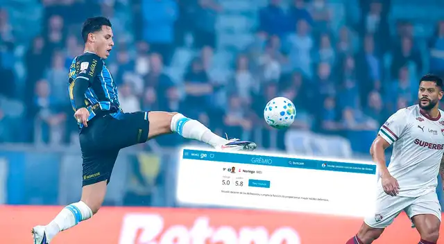 Erick Noriega y su puntuación tras volver a sumar minutos con Gremio.