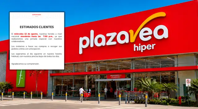 Conoce el motivo por el que Plaza Vea cerrará sus tiendas antes del horario establecido.