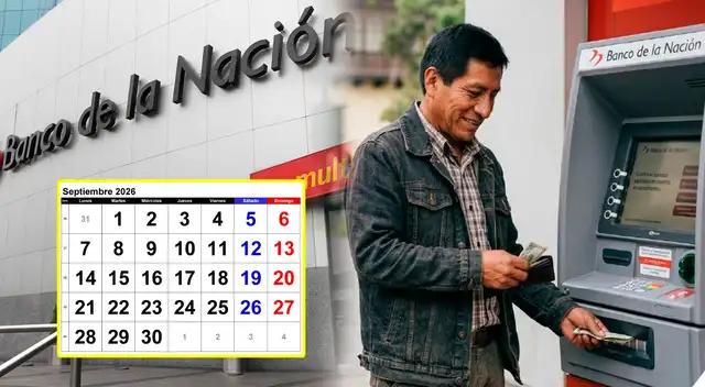 Revisa el cronograma de pago de sueldos y pensiones para el mes de septiembre 2026 vía Banco de la Nación.