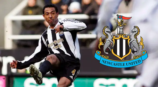 Nolberto Solano quedó 'enmarcado' en espectacular homenaje del Newcastle. Foto: composición Líbero