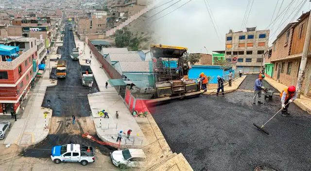 La obra en SJL ya registra un 85% de avance: beneficiará a vecinos y conductores con nuevas pistas y veredas.