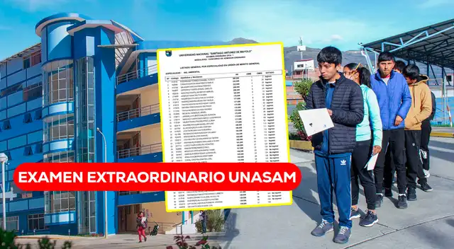 Revisa los resultados del Examen Extraordinario Tipo II y Tipo III de la Universidad Nacional Santiago Antúnez de Mayolo.