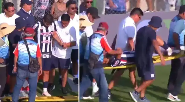 Nicolás Díaz sufrió golpe en la cabeza y se lo llevaron en camilla en el Alianza Lima vs Juan Pablo II