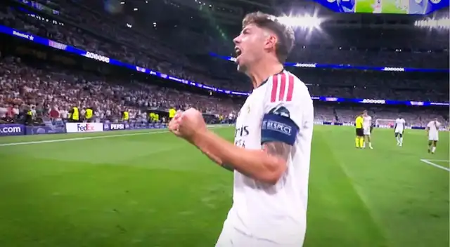 Gol de Federico Valverde para el 2-0 del Real Madrid tras error del portero del Inter