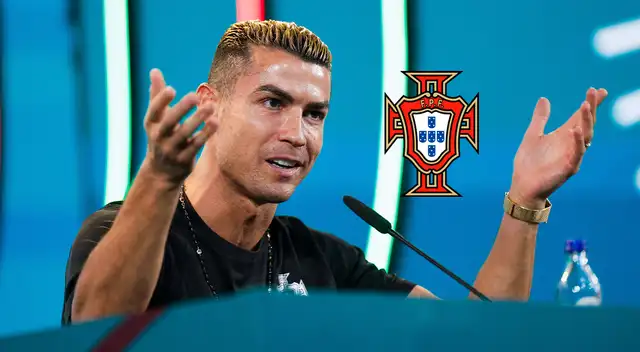 Cristiano Ronaldo rotundo sobre Portugal. Foto: composición Líbero/Portugal Cristiano Ronaldo rotundo sobre Portugal. Foto: composición Líbero/Portugal