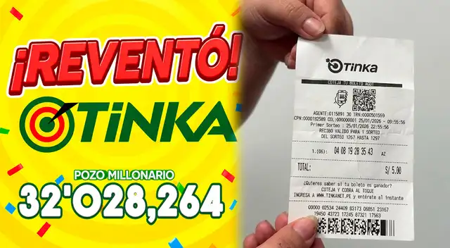 Conoce cuánto se descuenta del pozo millonario de La Tinka de más de 32 millones de soles.