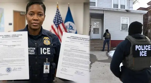Durante un operativo migratorio en EE. UU., los agentes de ICE pueden presentar distintos documentos. Durante un operativo migratorio en EE. UU., los agentes de ICE pueden presentar distintos documentos.