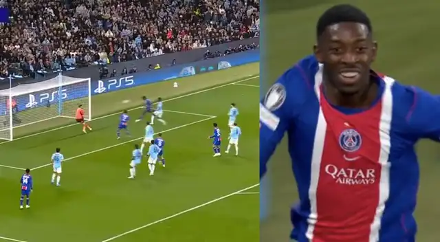 Ousmane Dembelé marcó el 2-0 de PSG sobre Manchester City por la Champions League Ousmane Dembelé marcó el 2-0 de PSG sobre Manchester City por la Champions League