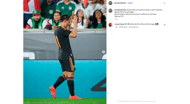 Mensaje que compartió Jairo Vélez Mensaje que compartió Jairo Vélez