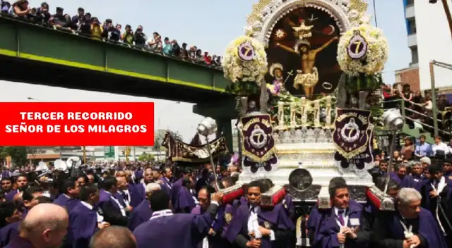 Tercer recorrido Señor de los Milagros este lunes 19 de octubre: conoce las rutas y horarios.