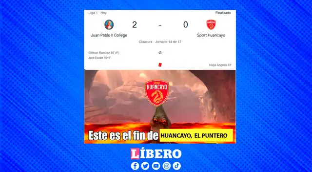 Derrota y polémica: Sport Huancayo cayó ante Juan Pablo II y los memes no tuvieron piedad.