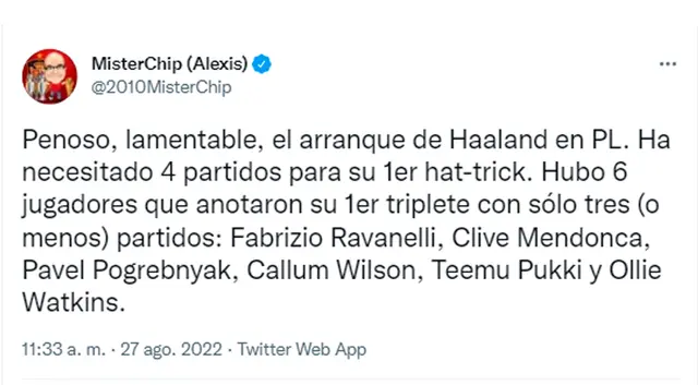 Mister Chip y el mensaje a Erling Haaland Mister Chip y el mensaje a Erling Haaland