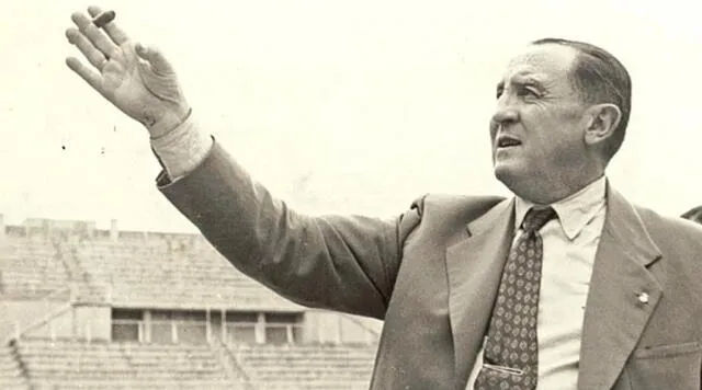 Santiago Bernabéu, expresidente del Real Madrid y uno de los grandes ídolos del club blanco.   