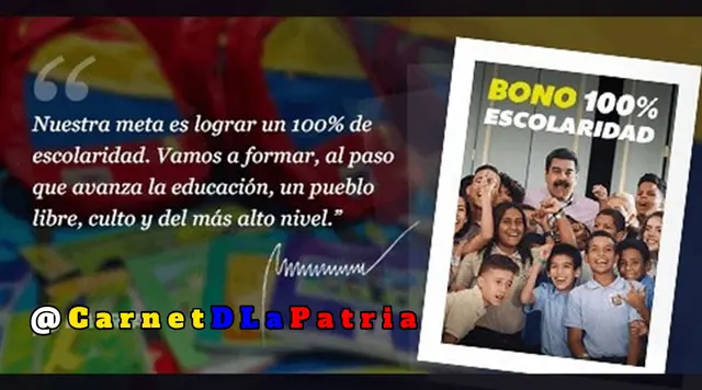 Bono 100% Escolaridad