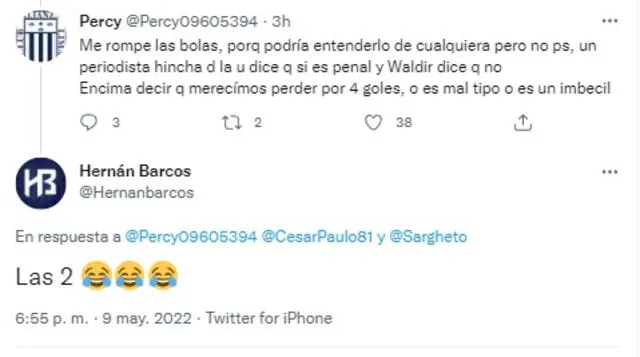 Hernán Barcos afirmó que Waldir Sáenz es un mal tipo.