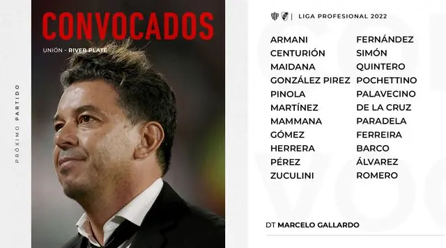 Convocados de River Plate.