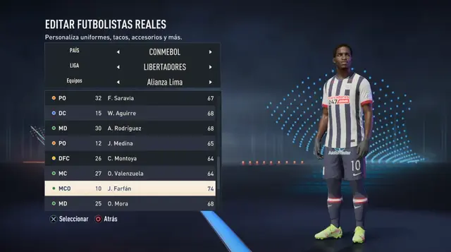 Jefferson Farfán en el juego de EA Sports. | Foto: PES 23   
