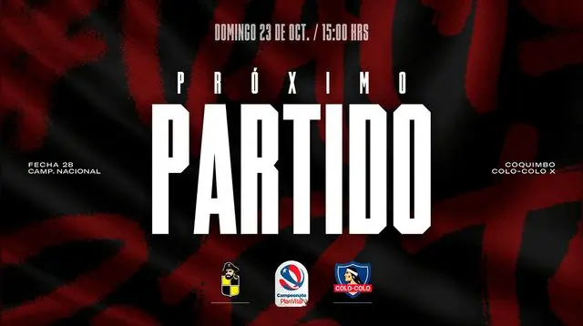 Colo Colo anuncia partido ante Coquimbo Unido.   