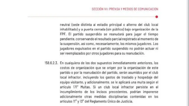 Nuevos reglamentos de la FPF.