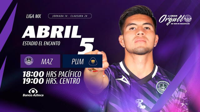 Mazatlán vs Pumas Mazatlán vs Pumas