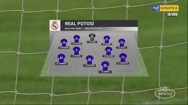 Alineación de Real Potosí.