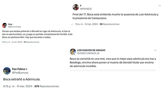 Hinchas exigen titularidad de Advíncula en Boca Hinchas exigen titularidad de Advíncula en Boca