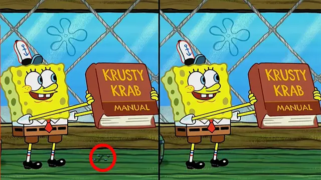 ¡Esta era la diferencia! Foto: Bob Esponja.   