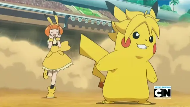 Pika Boruto junto a su entrenadora Pikala   