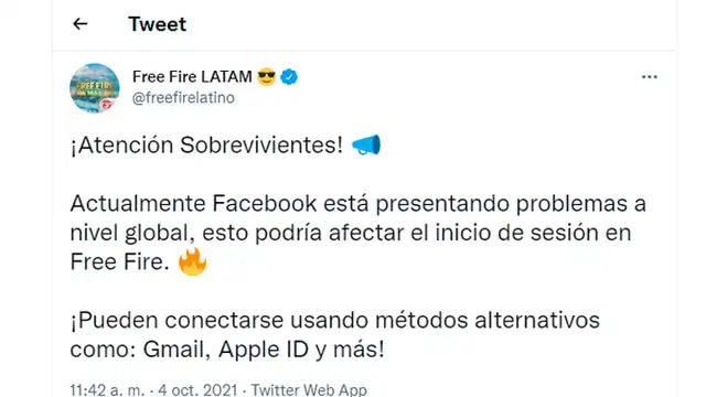 Free Fire Facebook 