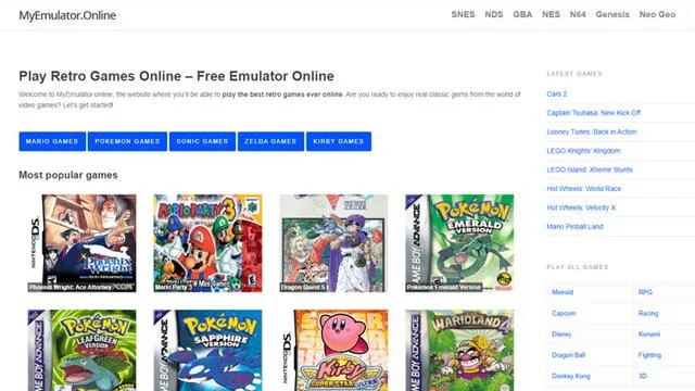 Conoce 3 emuladores online de consolas retro