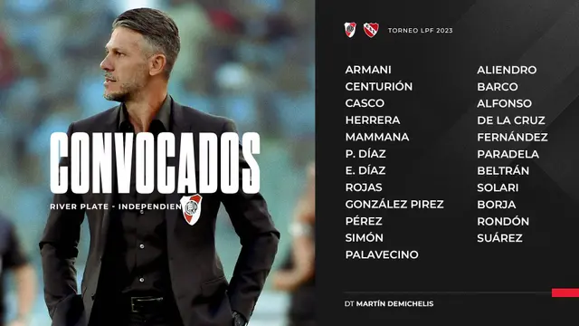 River Plate, convocados para el partido de HOY